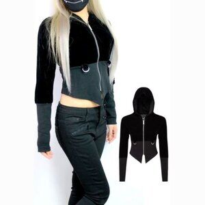 Killstar Shadow Shift Velvet Hoodie XS